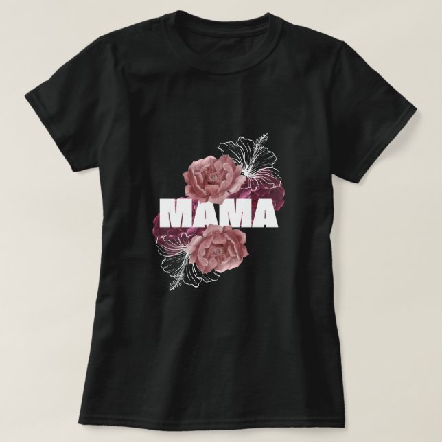 CAMISETA MAMA FLORAL, DÍA DE LA MADRE (Diseño del anverso)