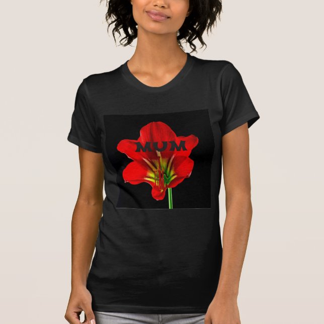 Camiseta Mamá floral roja (Anverso)
