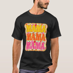 Camiseta Mama Flower Style Vintage Retro Floral Da de la ma