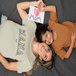 Camiseta Mama Flowers Floral Heart