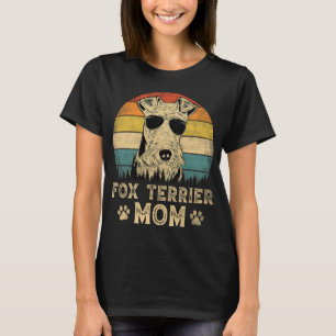 Camiseta Mamá Fox Terrier Vintage Amantes de los Perros Día