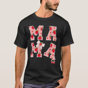 Camiseta Mama Fresa Primera Fiesta de Cumpleaños Divertida 