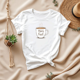 Camiseta Mamá Fuel Café lindo y divertido, amante de la m