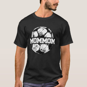 Camiseta Mamá FútbolMamá Pelota de Fútbol Dividida Divertid