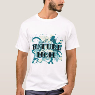 Camiseta Mamá futura - Corazones y flores
