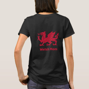Camiseta Mamá galesa, Dragón Rojo y moda de Gales / Cymru