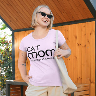 Camiseta Mamá Gata Amante de Mascotas Frase Divertida Lindo