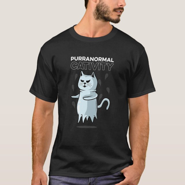Camiseta Mamá Gata de Actividad Purranormal (Anverso)