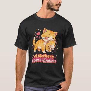 Camiseta Mamá Gata Llevando Gatito Amor Infinito