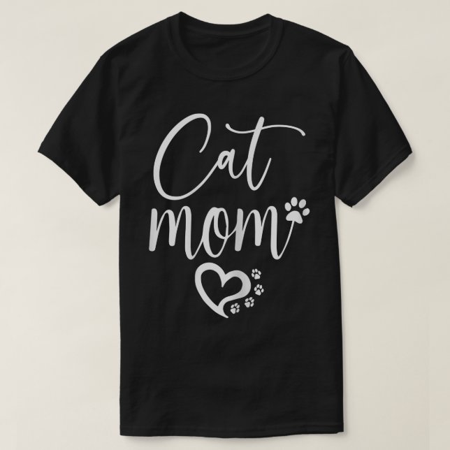 Camiseta Mamá gata mujer  (Diseño del anverso)