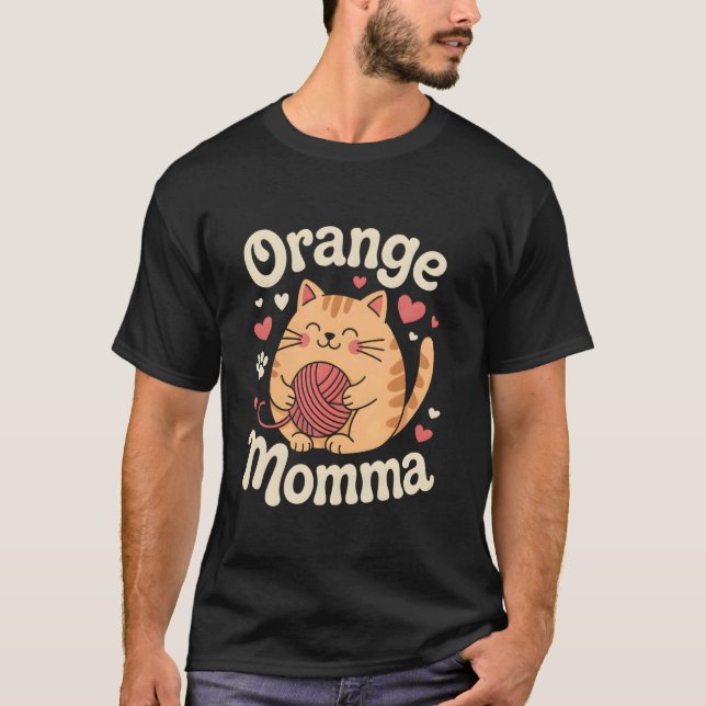 Camiseta Mamá Gata Naranja (Anverso)