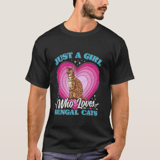 Camiseta Mamá Gata SOLO UNA CHICA QUE AMA A LOS GATOS BENGA
