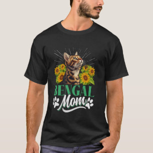 Camiseta Mamá gato bengalí MAMÁ BENGALÍ Dueña de gato benga