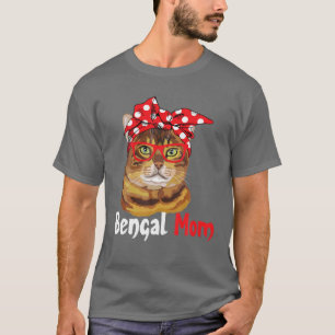 Camiseta Mamá Gato Bengalí Se Trata De Un Gato Con Un Regal