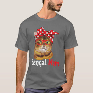 Camiseta Mamá Gato Bengalí Se Trata De Un Gato Con Un Regal