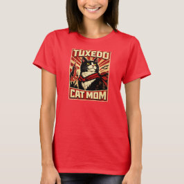 Camiseta Mamá Gato Esmoquin Vintage Retro