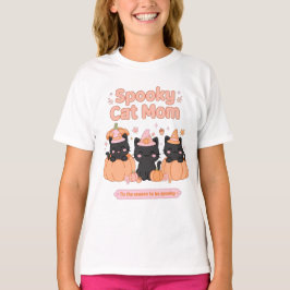 Camiseta Mamá Gato Espeluznante Gatos Negros Sombreros de B