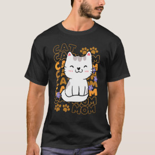 Camiseta Mamá Gato Gato Lindo Gato Patitas Gatito Adopción