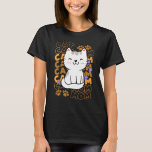 Camiseta Mamá Gato Gato Lindo Patitas Gatito Adopción Perfe