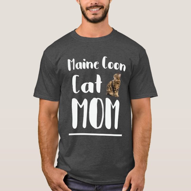 Camiseta Mamá gato Maine Coon (Anverso)