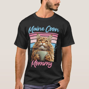 Camiseta Mamá gato Maine Coon MAMÁ MAINE COON MADRE MAIN CO