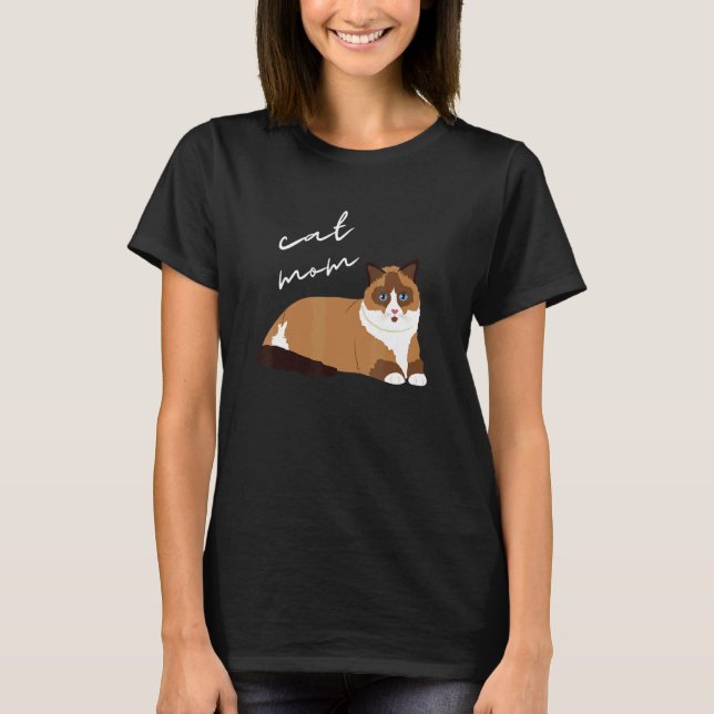 Camiseta Mamá gato ragdoll para gato (Anverso)