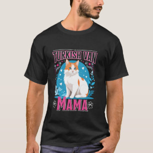 Camiseta MAMÁ GATO VAN TURCO Dueña de gato Van Turco Gatito