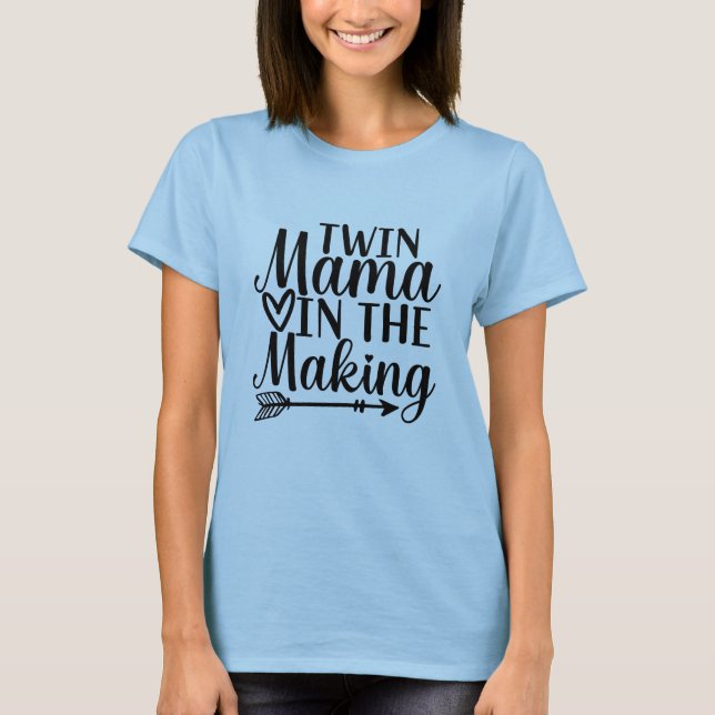 Camiseta Mamá gemela a ser (Anverso)