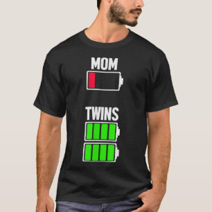 Camiseta Mamá gemela acerca del divertido día de la madre s