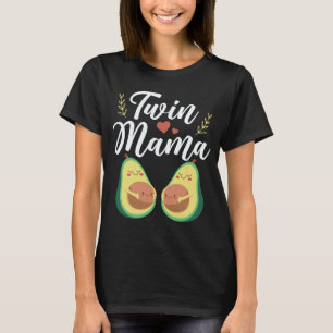 Camiseta Mamá Gemela Aguacate Mamá Vegetariana Vegana Día d