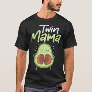 Camiseta Mamá Gemela Aguacate Mamá Vegetariana Vegana Día d