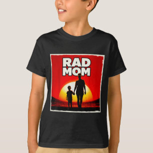 Camiseta Mamá genial madre e hijo mamá fútbol atardecer
