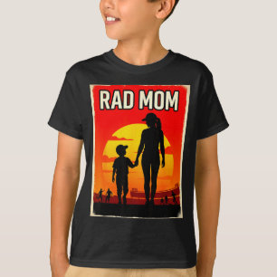 Camiseta Mamá genial madre e hijo mamá fútbol atardecer 