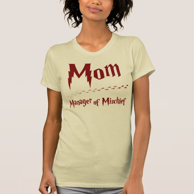 Camiseta Mamá - Gerente de la travesura (Anverso)