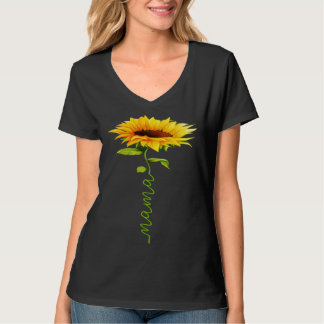 Camiseta Mamá Girasol Día de la Madre Floral Divertido Coin