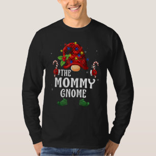 Camiseta Mamá Gnome Buffalo Plaid Familia Combinada Christm