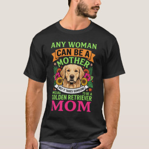 Camiseta Mamá Golden Retriever Amante de Perros Florales