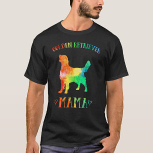 Camiseta Mamá Golden Retriever Colorido Día de la Madre Mam