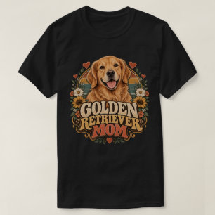 Camiseta Mamá Golden Retriever Vintage