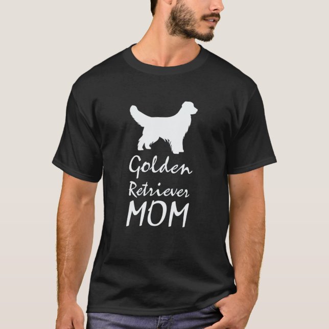 Camiseta Mamá Golden Retriever y Perro 2 (Anverso)