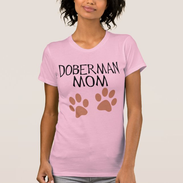 Camiseta Mamá grande del Doberman de las patas (Anverso)