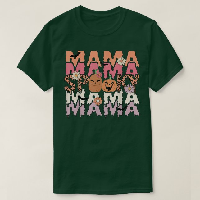 Camiseta Mamá Habló De Vestido De Halloween, Fantasma, Cala (Diseño del anverso)