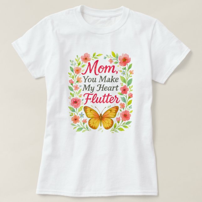 Camiseta Mamá, haces blanco a mi flautista del corazón (Diseño del anverso)