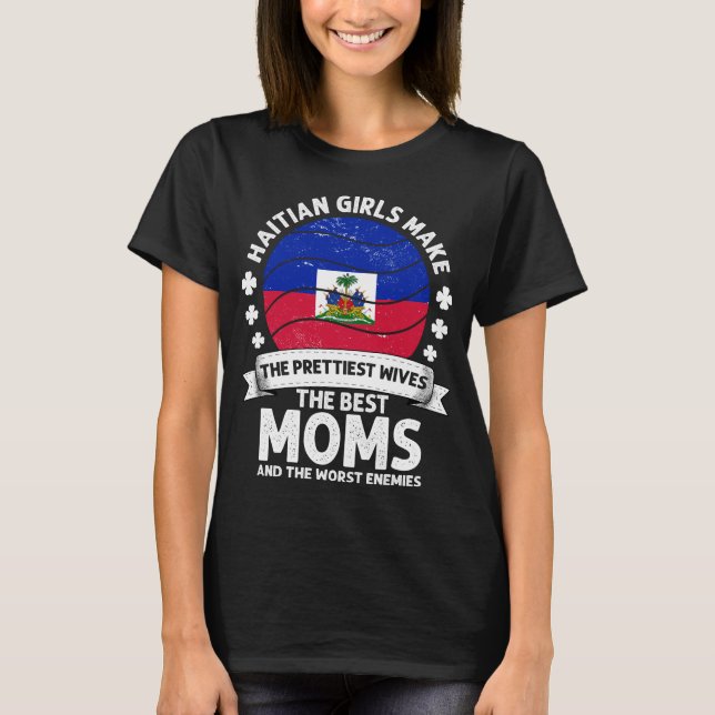 Camiseta Mamá haitiana mamá haitiana norteamericana (Anverso)