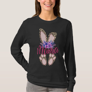 Camiseta Mama Happy Easter Day 2022 Leopard Bunny Rabbit Gi