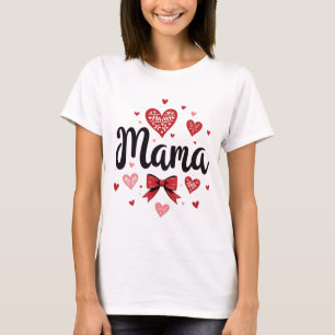 Camiseta Mama Heart & Bow