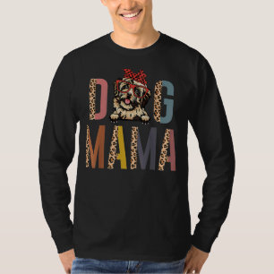 Camiseta Mamá hembra hispanohablante leopardo imprime perro