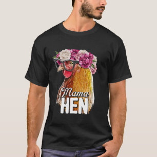 Camiseta Mama Hen Floral Rhode Island Red Chicken Farmer Gi