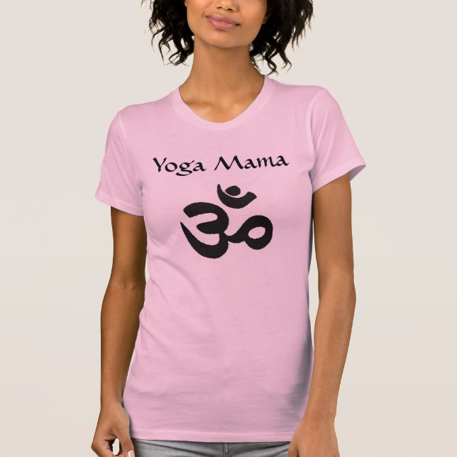 Camiseta Mamá Hinduism Pink Raglan Short de la yoga (Anverso)
