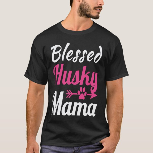 Camiseta Mamá Husky Bendita (Anverso)